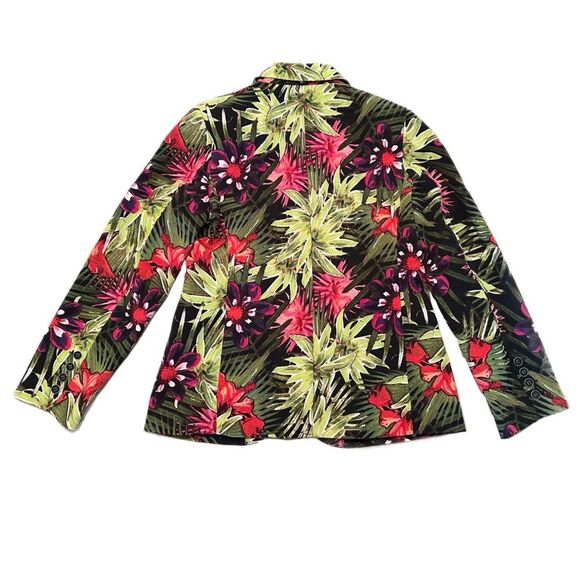 Chicos NWT Multicolor Floral Blazer Tropical Size 0 (4 - S) - Picture 4 of 9